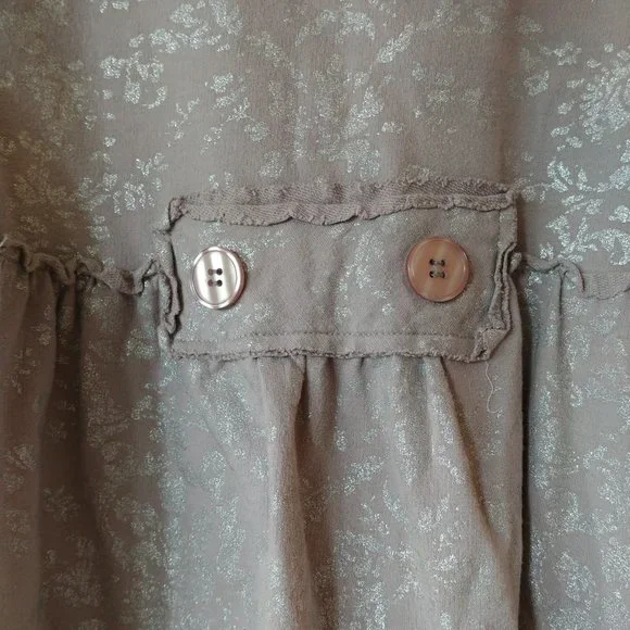 🚫SOLD🚫 Willi Smith Cotton jacket button down size Small Grey Antique Silver - Picture 4 of 12